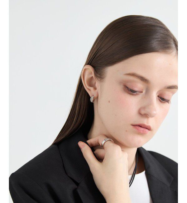 ete「[ブラン] パール フープピアス」|ピアス|