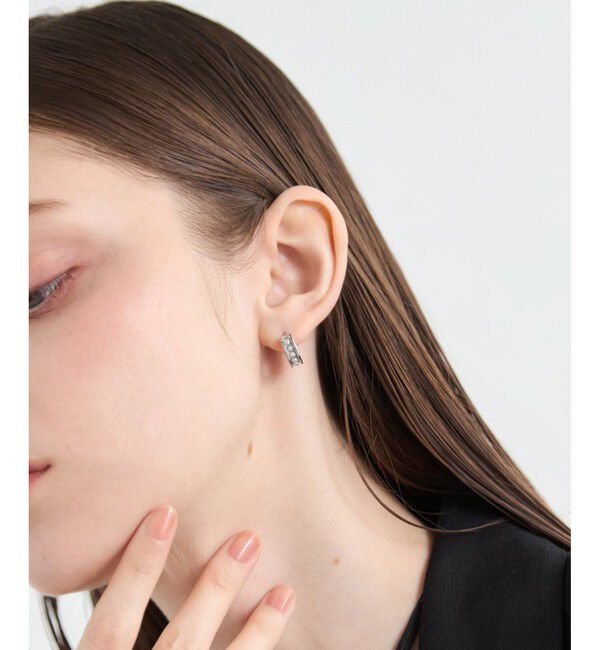 ete「[ブラン] パール フープピアス」|ピアス|