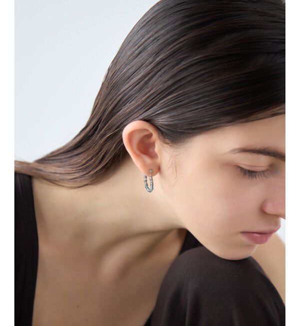 ete「[フォーチュン] PT900 マルチストーン フープピアス /Grace」|ピアス|