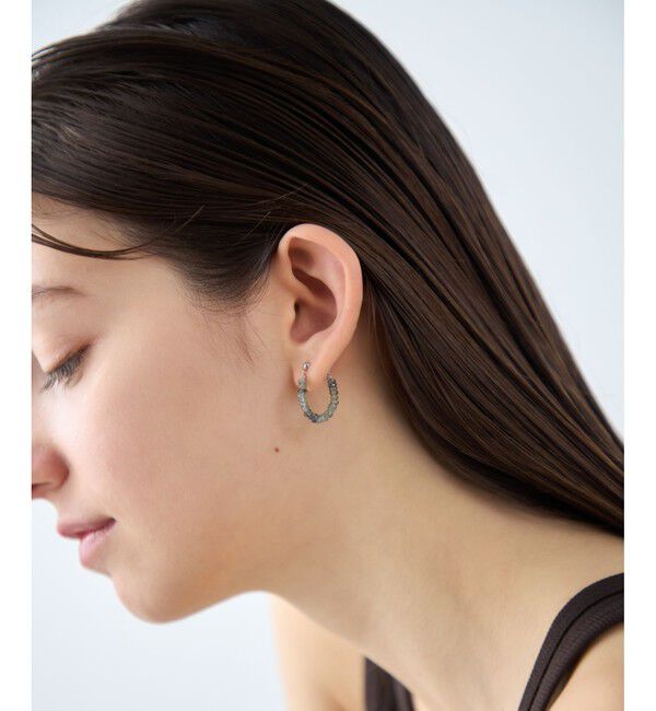 ete「[フォーチュン] PT900 マルチストーン フープピアス /Grace」|ピアス|