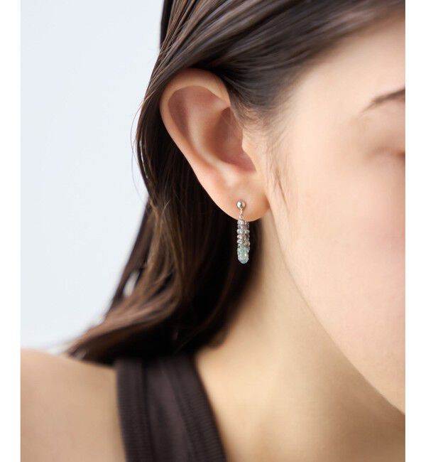 ete「[フォーチュン] PT900 マルチストーン フープピアス /Grace」|ピアス|