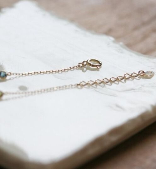  「K10YG マルチカラー ストーン ブレスレット」|ピアス|