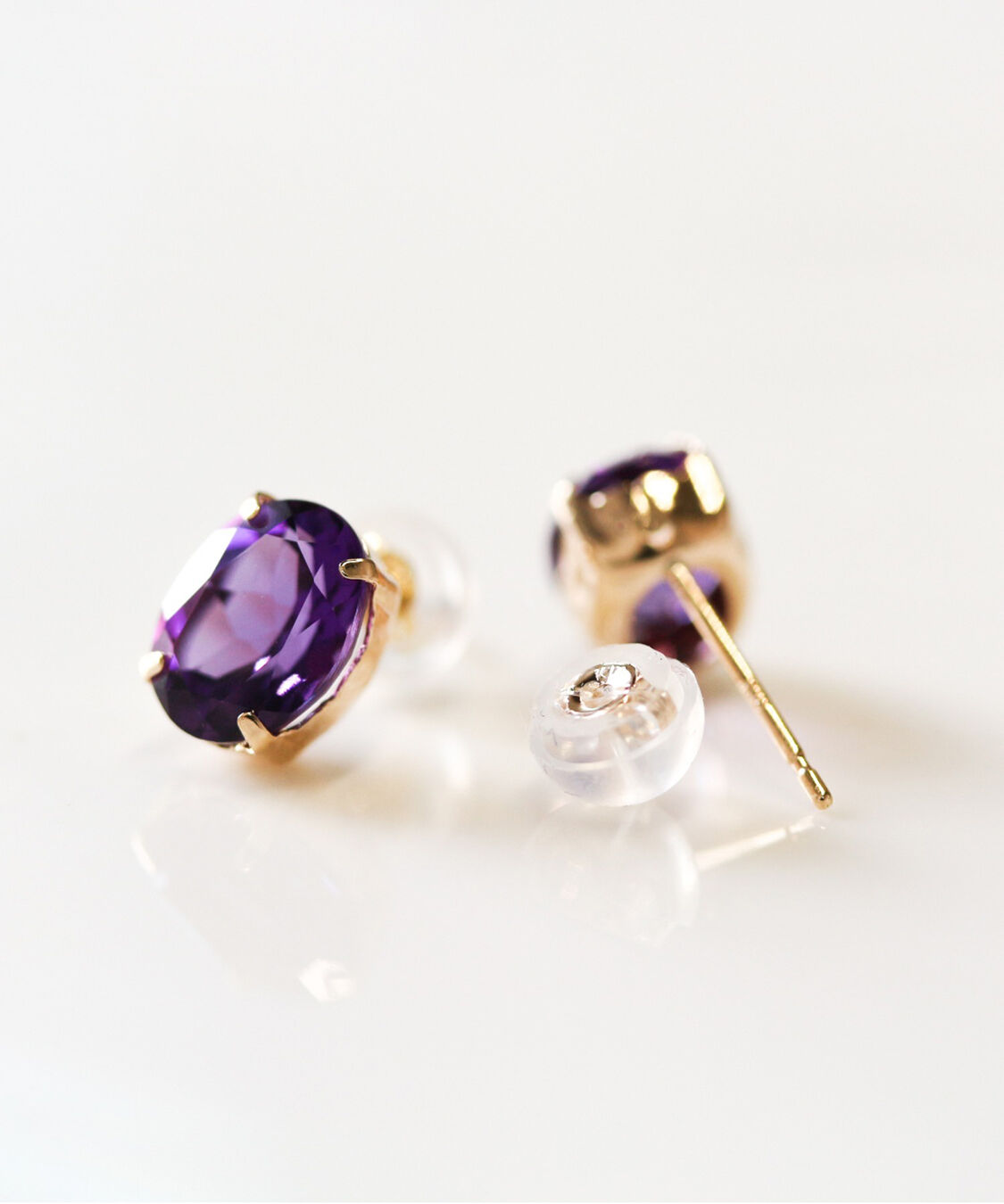  「アメジスト ピアス | K10YG」|ピアス|