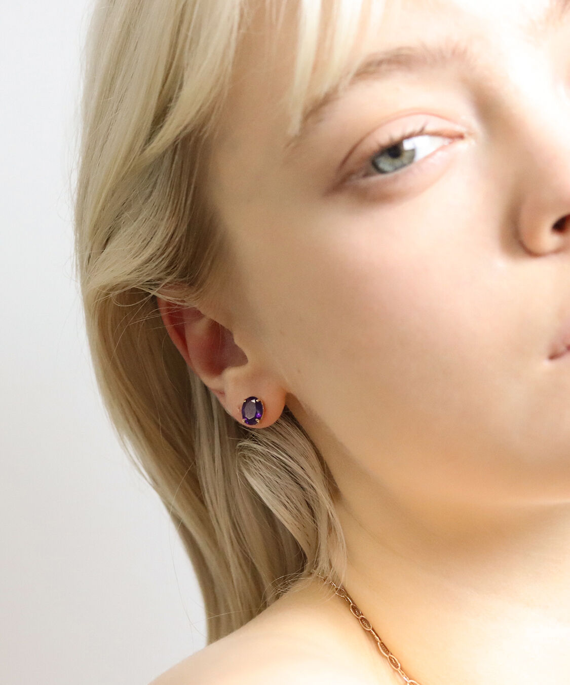  「アメジスト ピアス | K10YG」|ピアス|