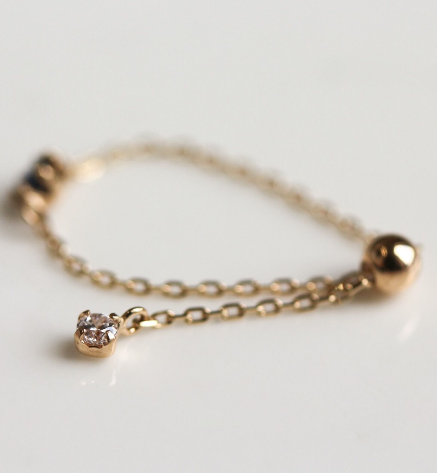  「サファイア チェーンリング | K10YG 【WEB/ランドマーク店限定】」|リング|