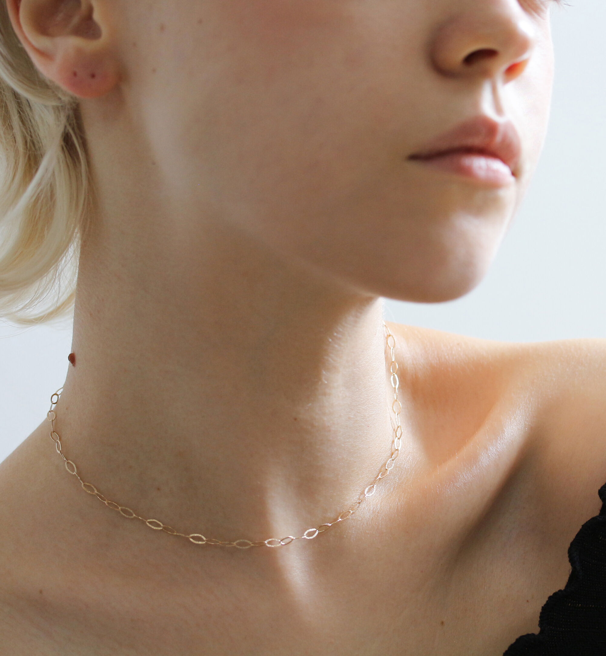  「ゴールド チェーン チョーカー 35cm | K10YG」|ネックレス|