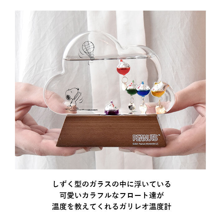 BACKYARD FAMILY「温度計 おしゃれ 通販 キャラクター スヌーピー グッズ 大人 向け ガラスフロート温度計」|その他|