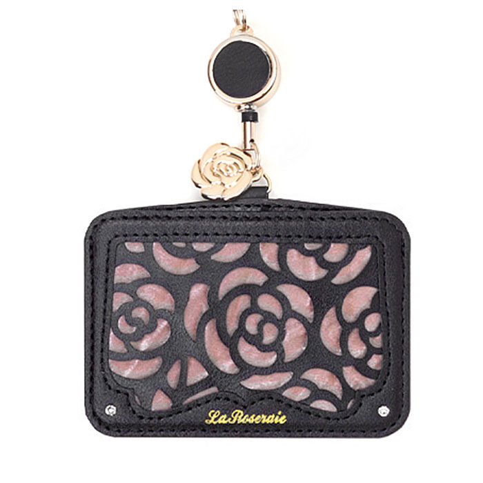 BACKYARD FAMILY「パスケース 定期入れ レディース 通販 薔薇 バラ リール付き カードケース カード入れ」|定期入れ|