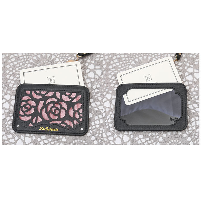 BACKYARD FAMILY「パスケース 定期入れ レディース 通販 薔薇 バラ リール付き カードケース カード入れ」|定期入れ|
