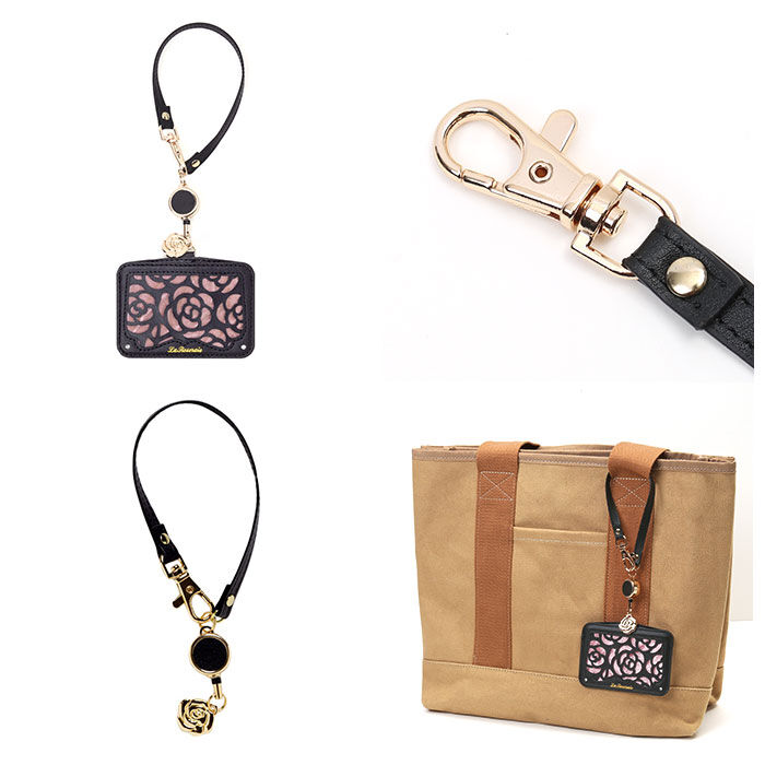 BACKYARD FAMILY「パスケース 定期入れ レディース 通販 薔薇 バラ リール付き カードケース カード入れ」|定期入れ|