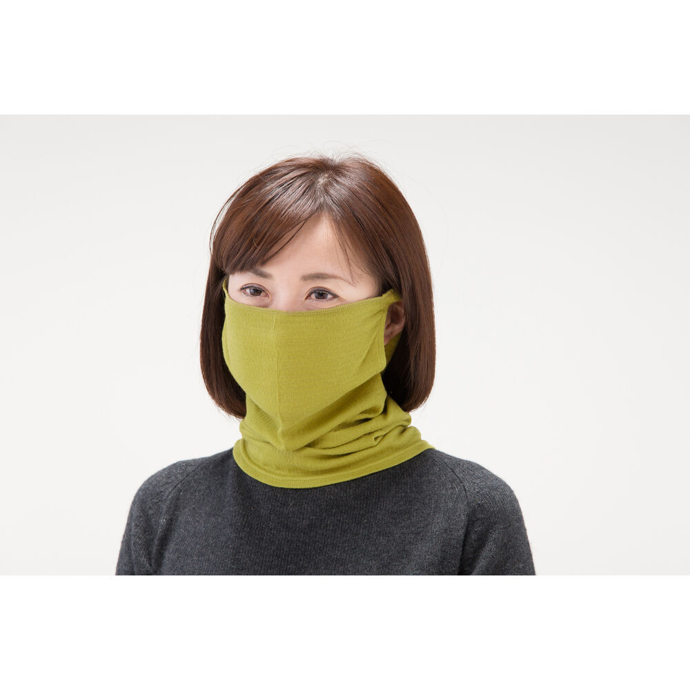 BACKYARD FAMILY「ネックウォーマー レディースシルク 通販 綿 シルク マスク ガーゼ 洗える おしゃれ あったか」|その他|グリーン1