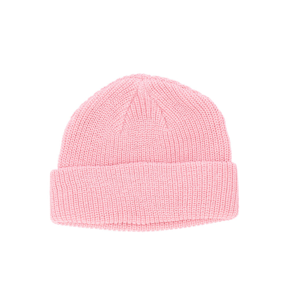 BACKYARD FAMILY「ベーシックエンチ ワッチキャップ 浅め 通販 ビーニー ローワッチ ニット 帽子 ロールキャップ」|ニット帽|ピンク1