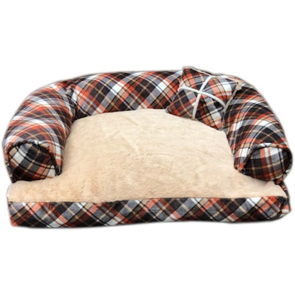 BACKYARD FAMILY「ペットベッド ふわふわ 楽天 小型犬 ベッド 犬用 猫用 あご のせ アンファンス EF-PT06」|その他|オレンジ1