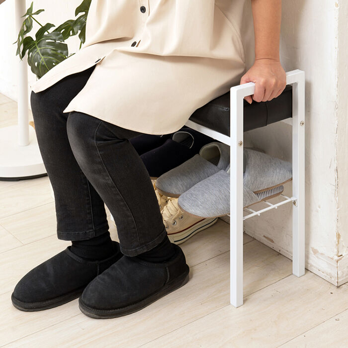 BACKYARD FAMILY「玄関 ベンチ 収納 通販 エントランスベンチ 玄関椅子 介護 玄関ベンチ 永井興産 NK-7420」|その他|