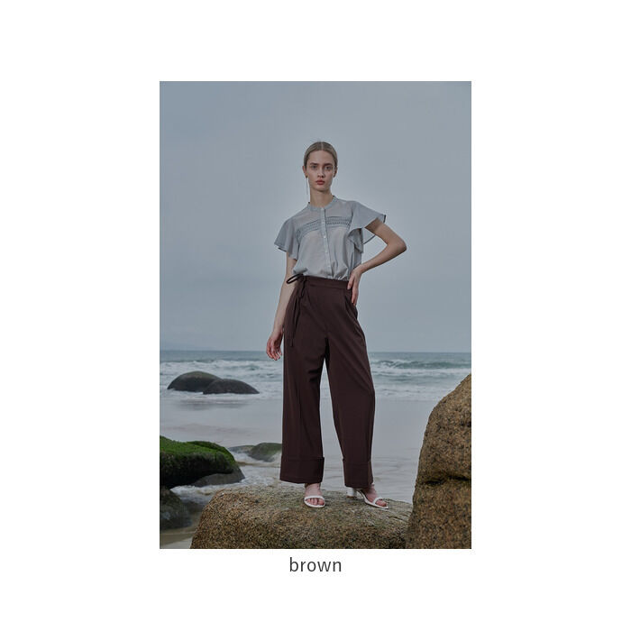 BACKYARD FAMILY「MIND マインド 紐付き ワイドパンツ 通販 ワイド パンツ ズボン 長ズボン ロングパンツ」|その他|