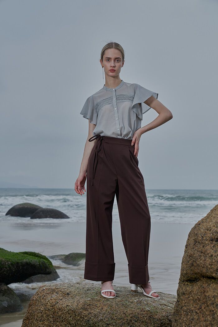 BACKYARD FAMILY「MIND マインド 紐付き ワイドパンツ 通販 ワイド パンツ ズボン 長ズボン ロングパンツ」|その他|