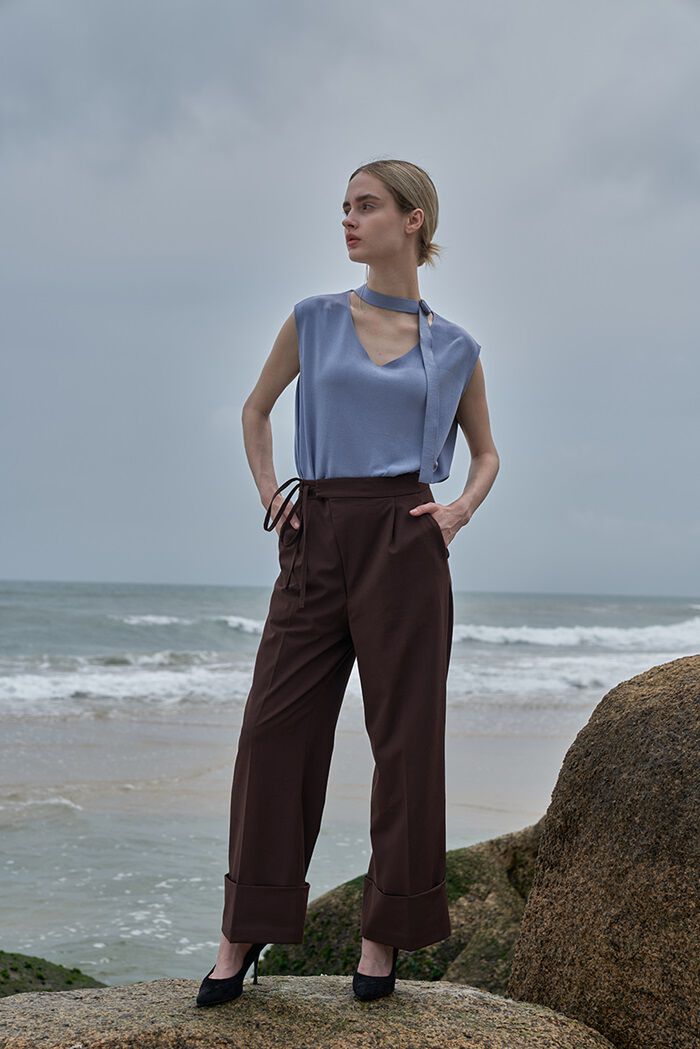 BACKYARD FAMILY「MIND マインド 紐付き ワイドパンツ 通販 ワイド パンツ ズボン 長ズボン ロングパンツ」|その他|