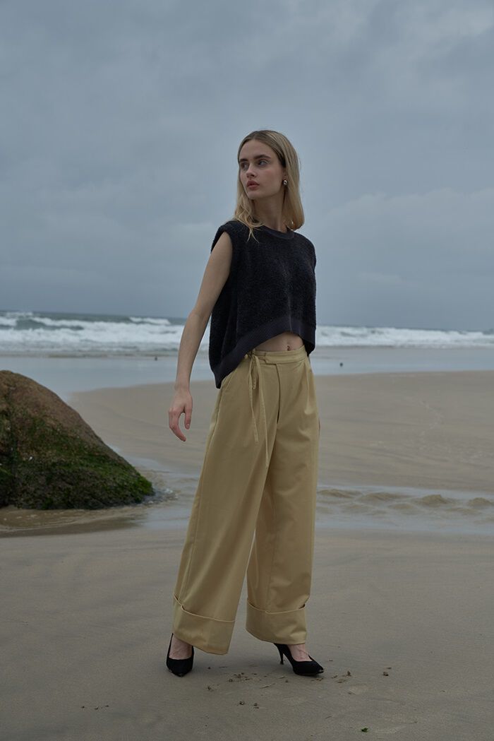 BACKYARD FAMILY「MIND マインド 紐付き ワイドパンツ 通販 ワイド パンツ ズボン 長ズボン ロングパンツ」|その他|