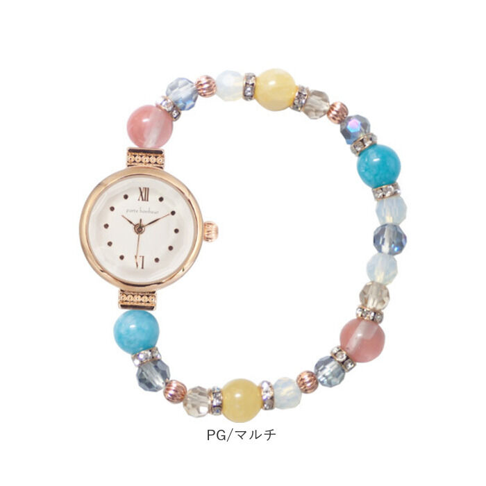 BACKYARD FAMILY「ジャバラウォッチ 腕時計 レディース 通販 時計 アナログ時計 ウオッチ ジャバラ ビーズ 天然石」|腕時計|