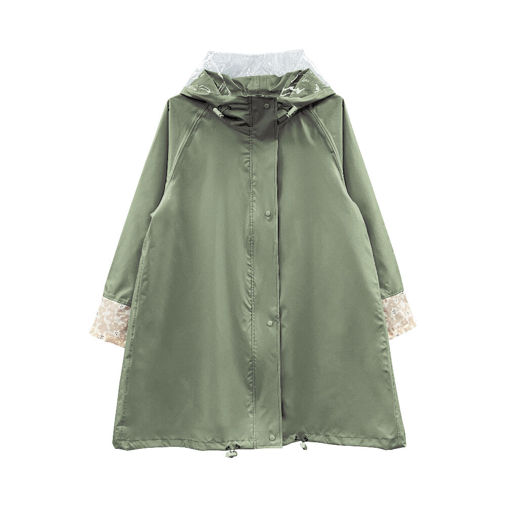 BACKYARD FAMILY「レインコート レディース 通販 レインウェア カッパ 合羽 小柄 小さめ ショート丈 自転車」|その他|グリーン1