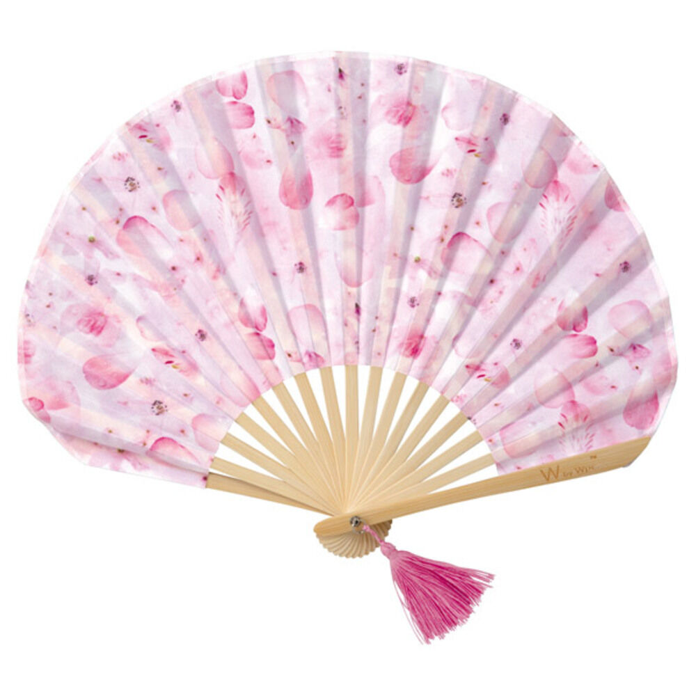 BACKYARD FAMILY「扇子 通販 花柄 フラワー扇子 せんす フラワー ボックス入り お洒落 タッセル付き 暑さ対策」|その他|ピンク1