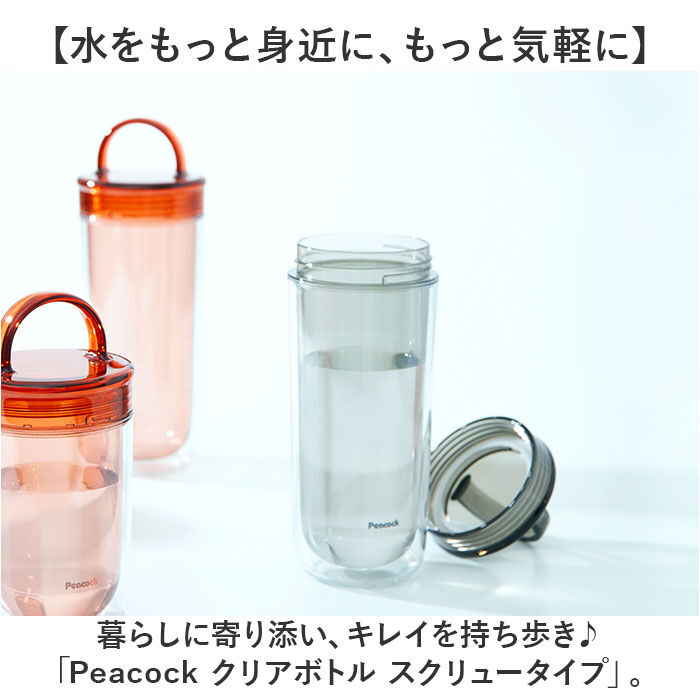 BACKYARD FAMILY「ピーコック Peacock 水筒 PPA-50 通販 クリアボトル スクリュータイプ 480ml」|食器・キッチングッズ|