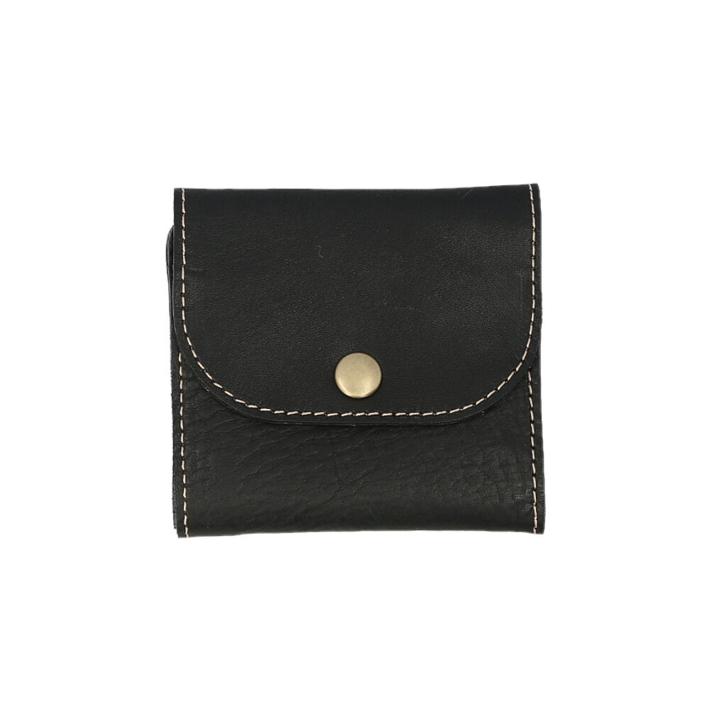 BACKYARD FAMILY「Native Creation 財布 通販 日本製 栃木レザー コンパクト財布 三つ折り お財布」|財布|ブラック1