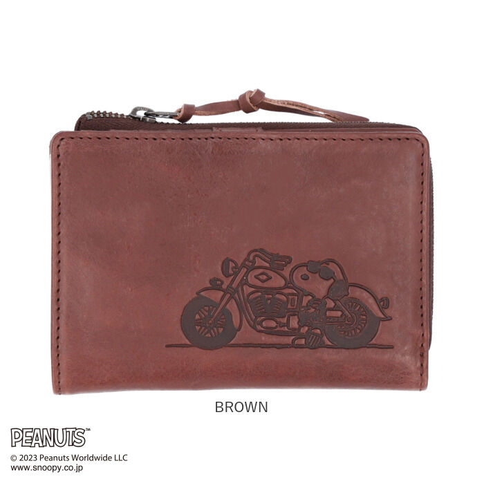 BACKYARD FAMILY「スヌーピー 財布 本革 二つ折い財布 通販 SNOOPY サイフ さいふ PEANUTS」|財布|