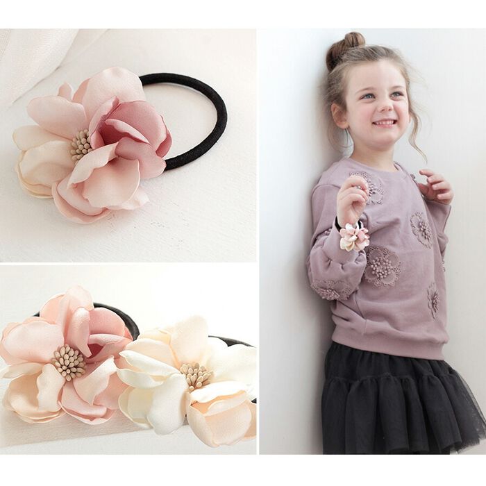 BACKYARD FAMILY「ヘアゴム キッズ おしゃれ 通販 お花 フラワー 10003668 メルシアポニーテール 小さめ」|その他|
