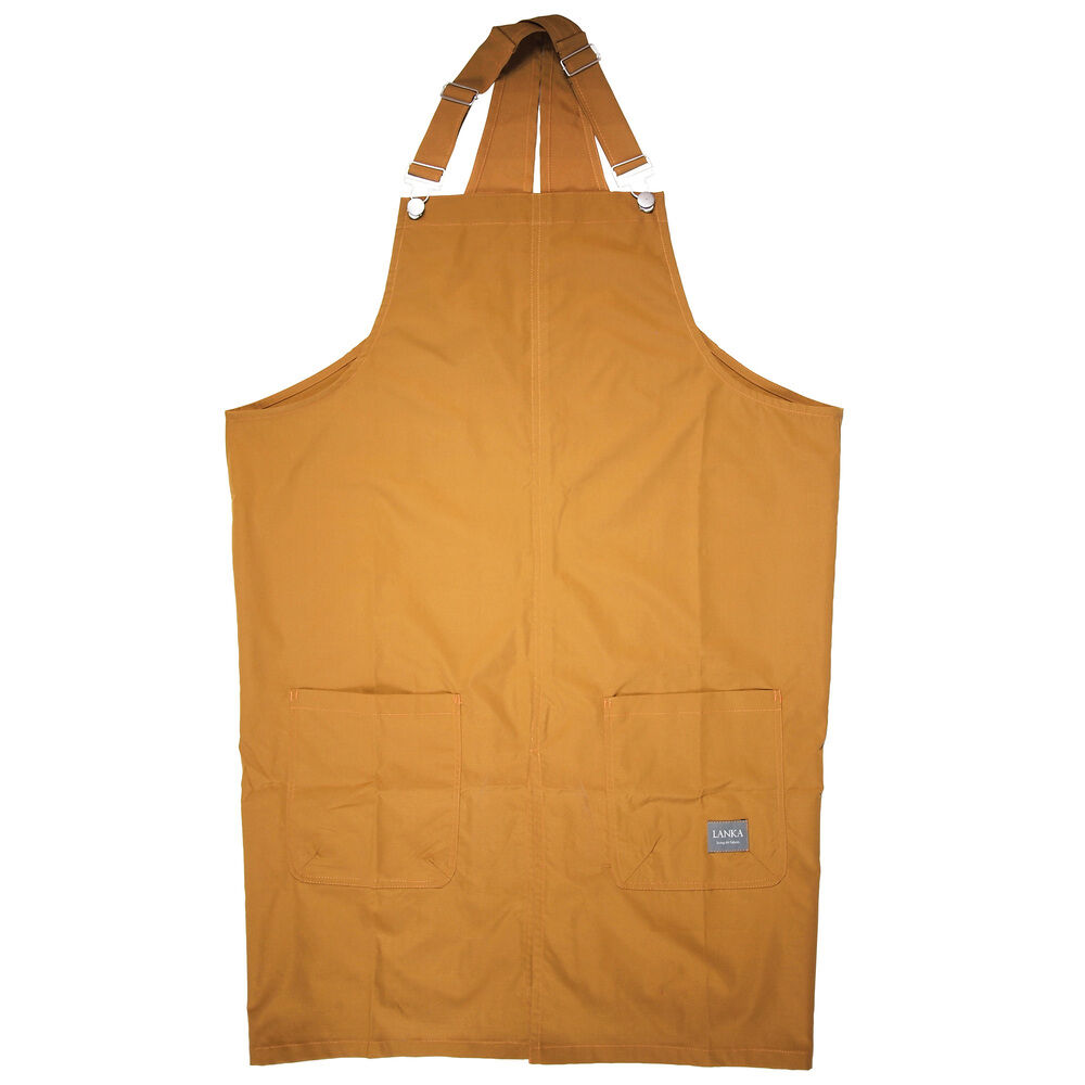 BACKYARD FAMILY「エプロン たすき掛け 撥水 通販 前掛け おしゃれ かぶるだけ バッククロス 保育士 はっ水」|その他|ブラウン1