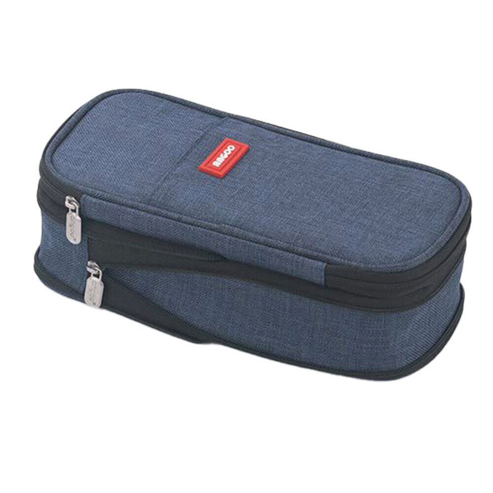 BACKYARD FAMILY「ペンケース 大容量 通販 筆箱 ふでばこ ペンポーチ 二階建て 二層 おしゃれ チャック 通学」|その他|ブルー3