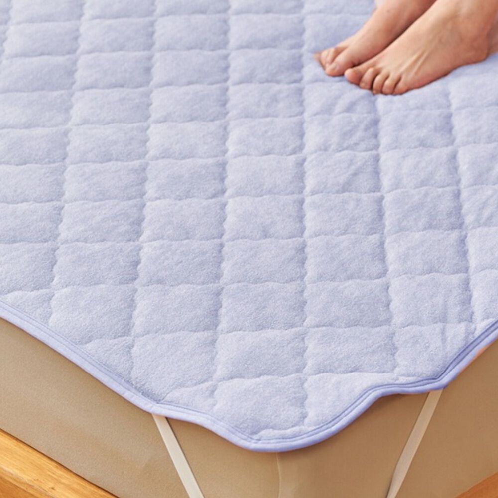 BACKYARD FAMILY「敷きパッド パイル生地 通販 敷パッド 敷パット パイル地シーツ ベッドパット ベッドパッド」|ブランケット|ブルー1