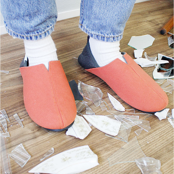 BACKYARD FAMILY「防災スリッパ 踏み抜き防止 通販 防災ルームシューズ スリッパ 防災 携帯スリッパ 折らない」|ルームシューズ|