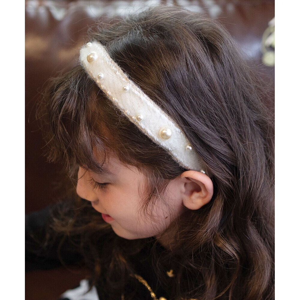 BACKYARD FAMILY「Rora カチューシャ キッズ 通販 リリス パール 髪飾り 髪留め 髪どめ ヘアアクセサリー」|その他|ホワイト1