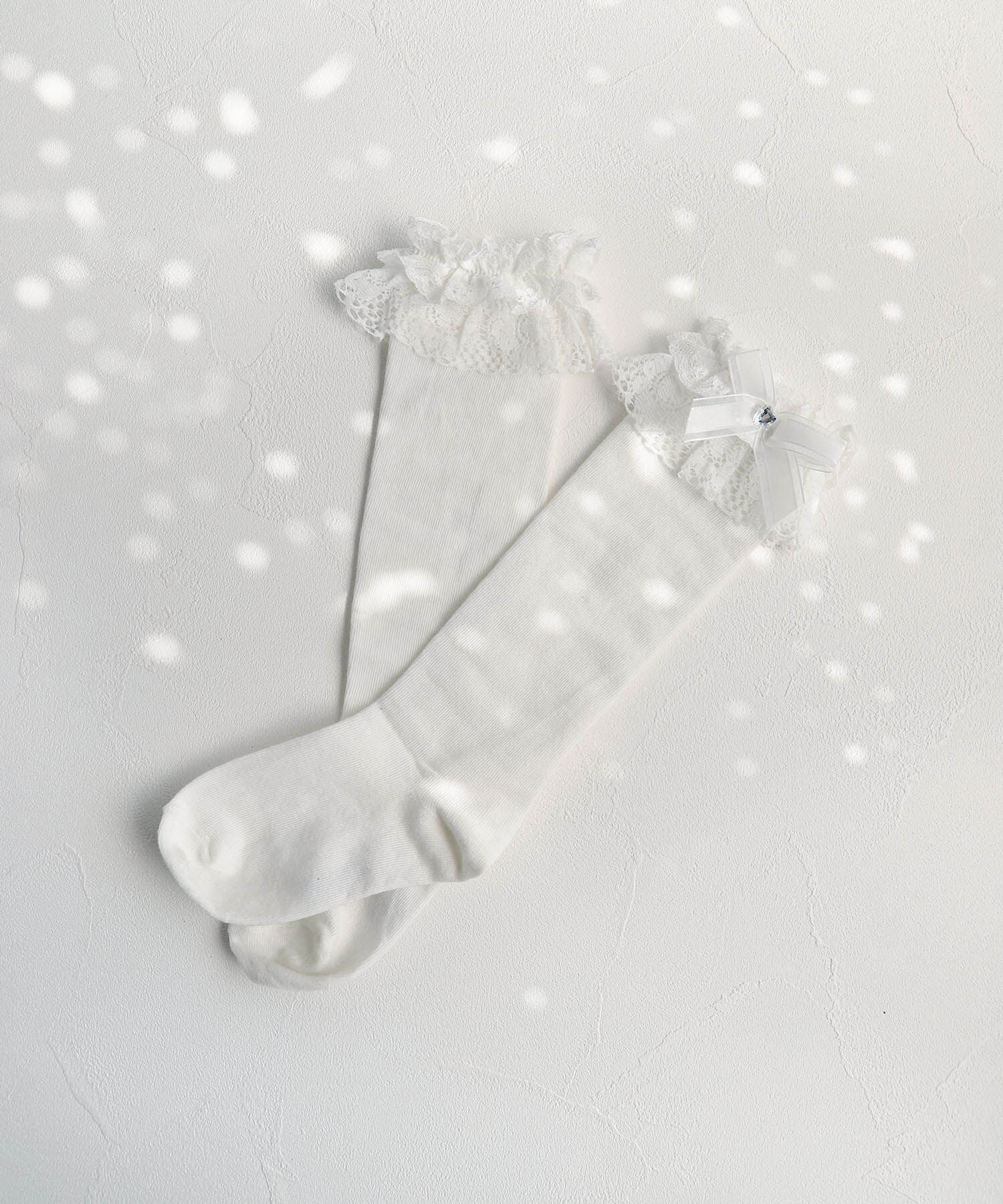 BACKYARD FAMILY「Rora キッズ 靴下 女の子 ハイソックス 通販 ルミ レース 長靴下 ソックス くつ下 膝下」|その他|