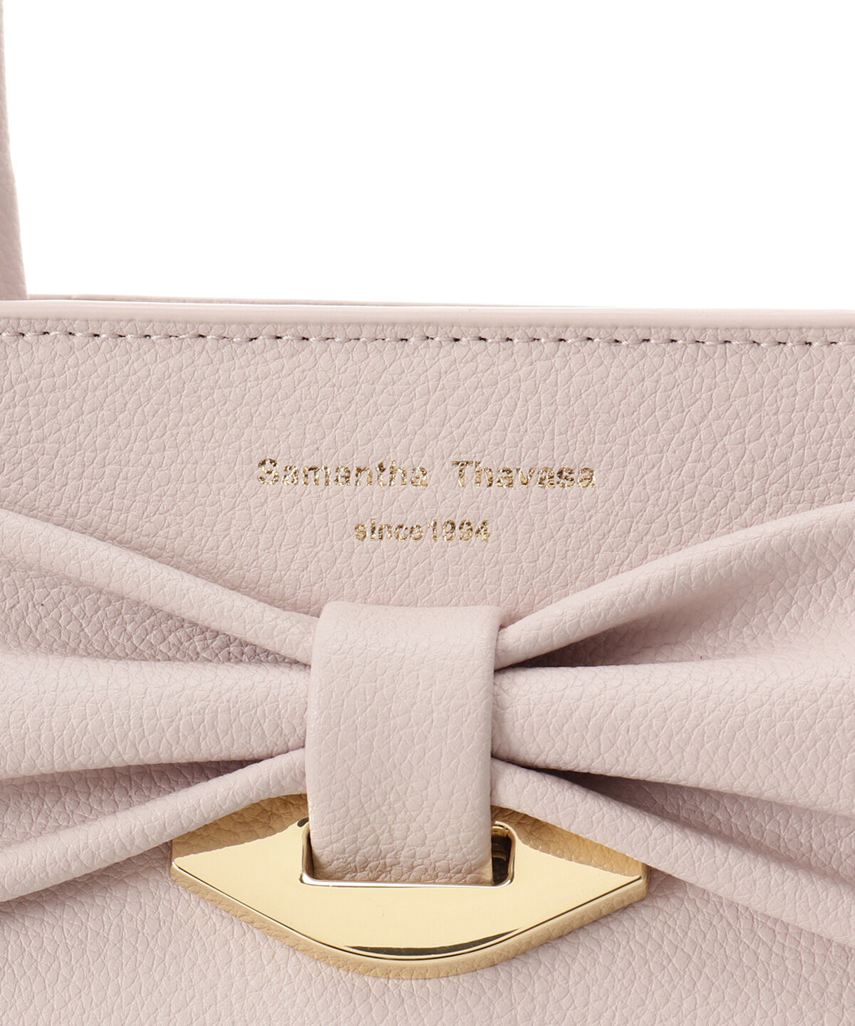 Samantha Thavasa「リボンモチーフ スプリットレザーハンドバッグ」|ハンドバッグ|