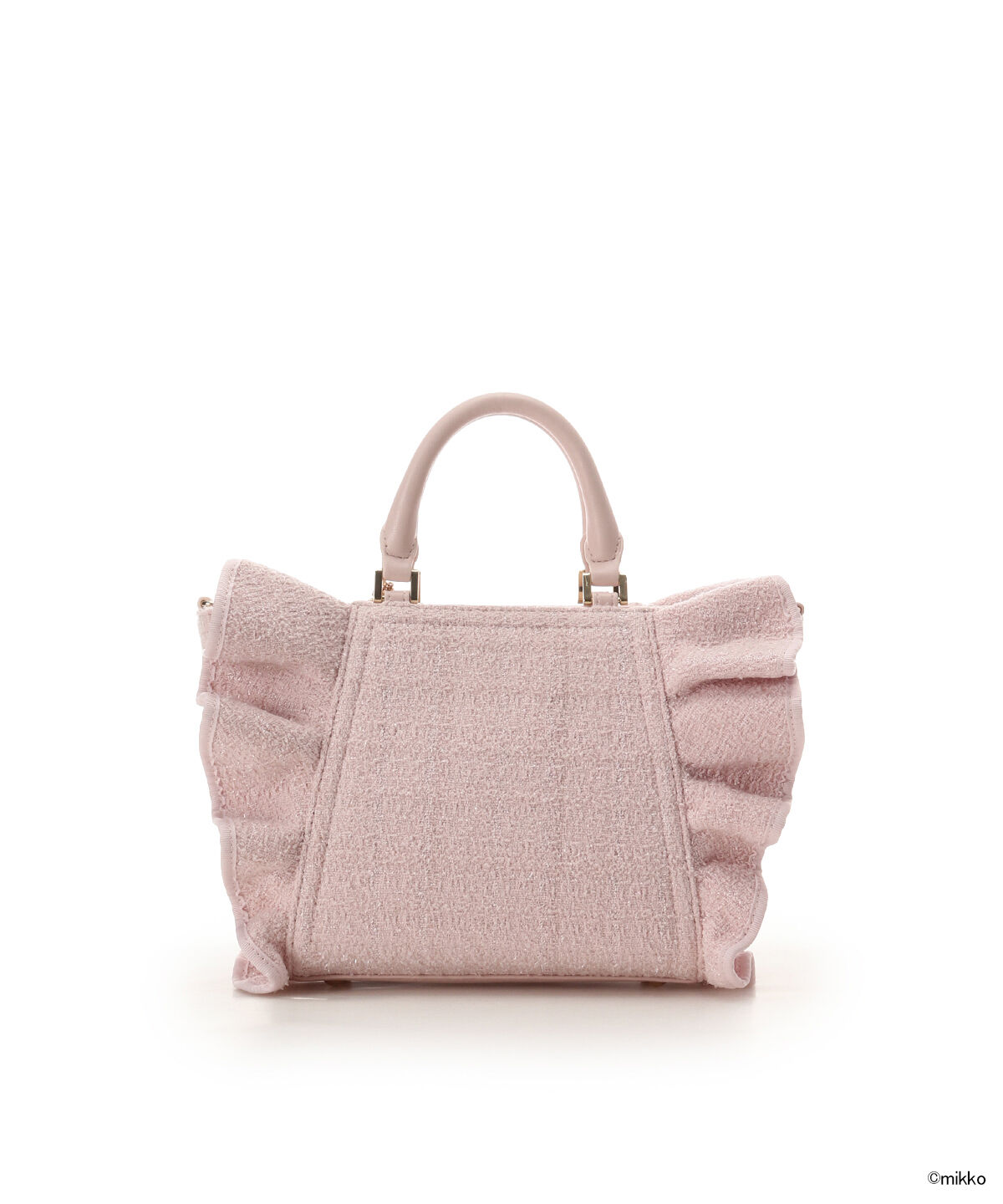 Samantha Vega「Lil ala mode&times;SAMANTHAVEGAコレクション ツイードフリルハンドバッグ」|ハンドバッグ|