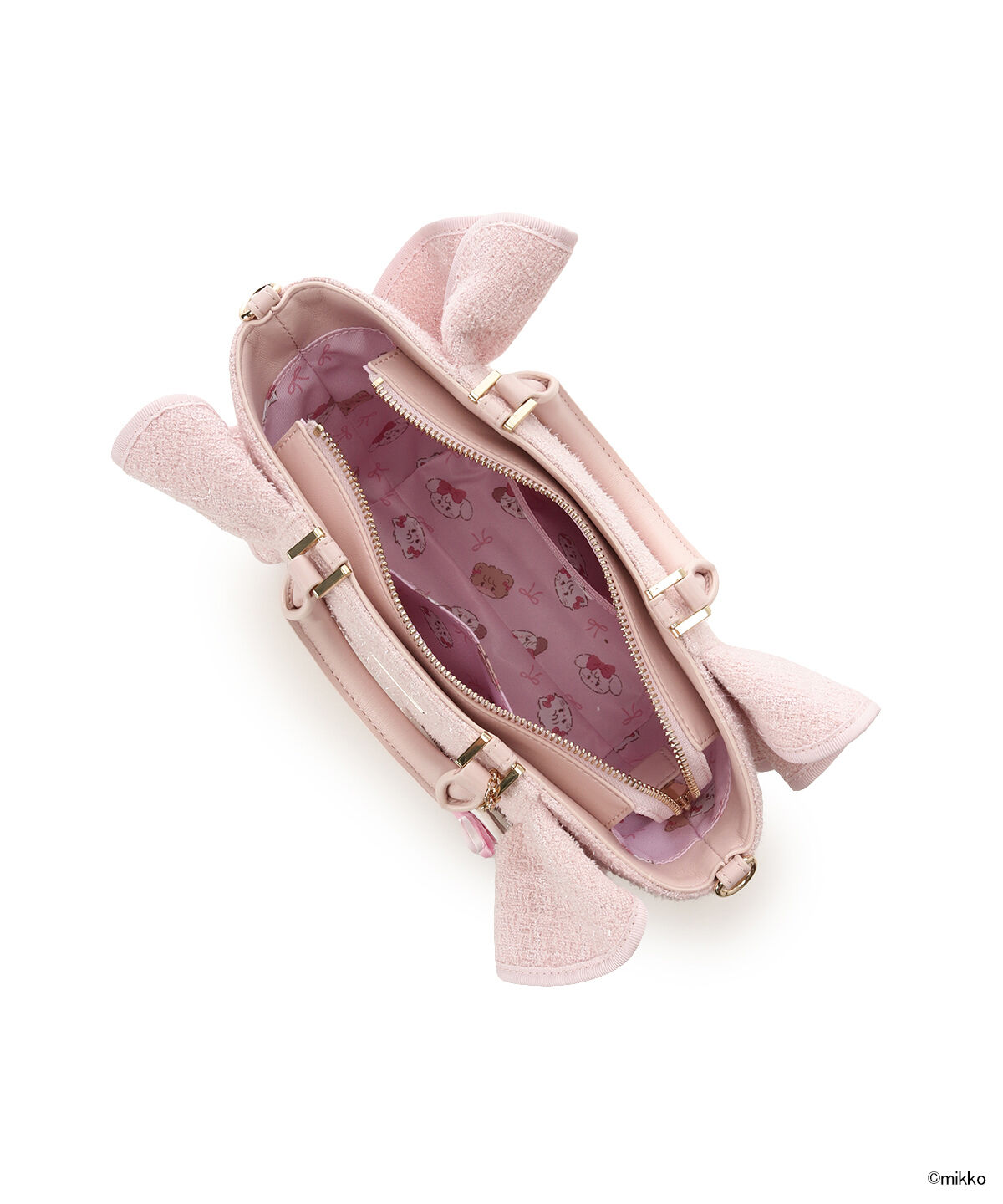 Samantha Vega「Lil ala mode&times;SAMANTHAVEGAコレクション ツイードフリルハンドバッグ」|ハンドバッグ|