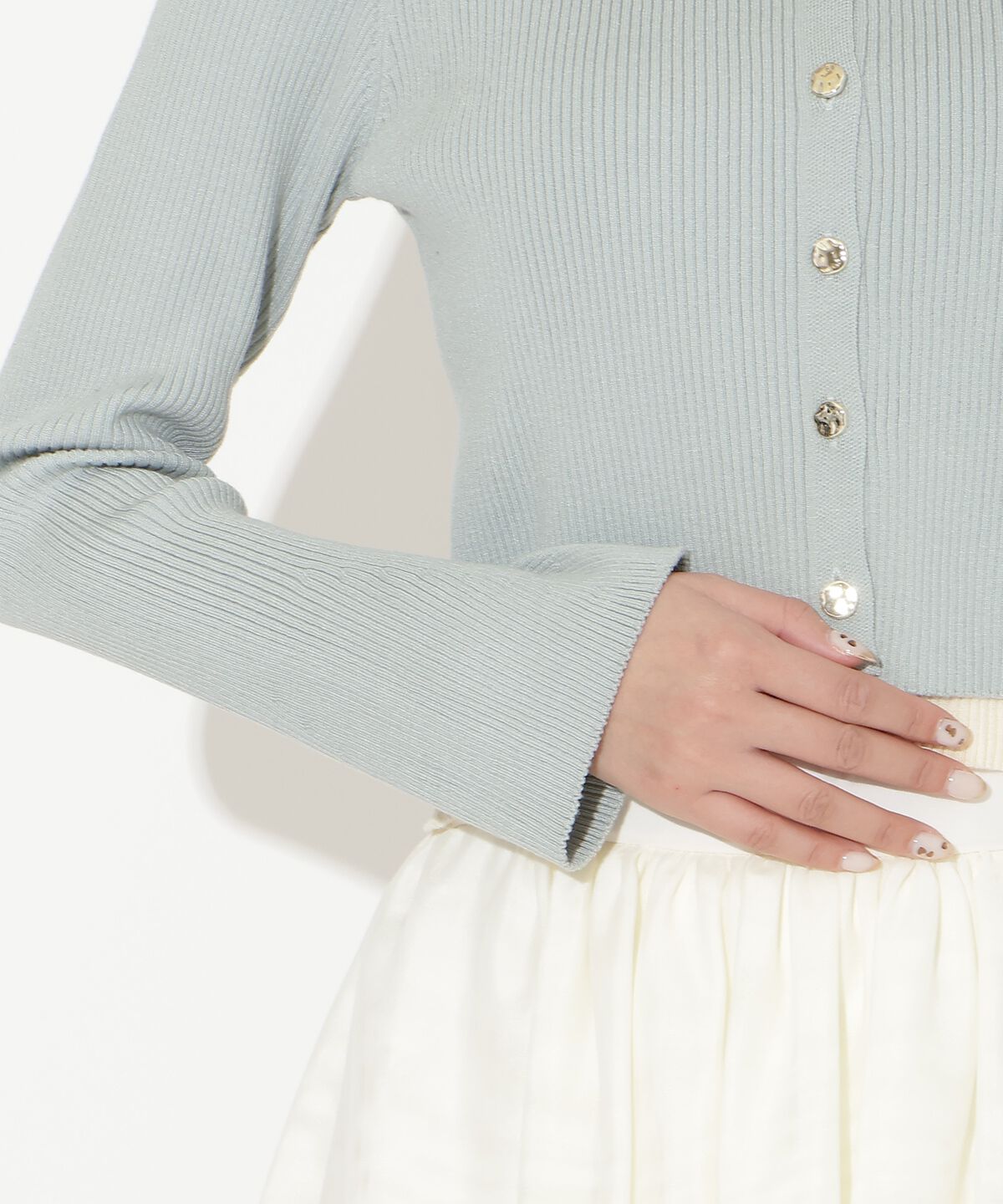 アンドクチュール「襟付きレイヤード風カーディガン」|カーディガン|