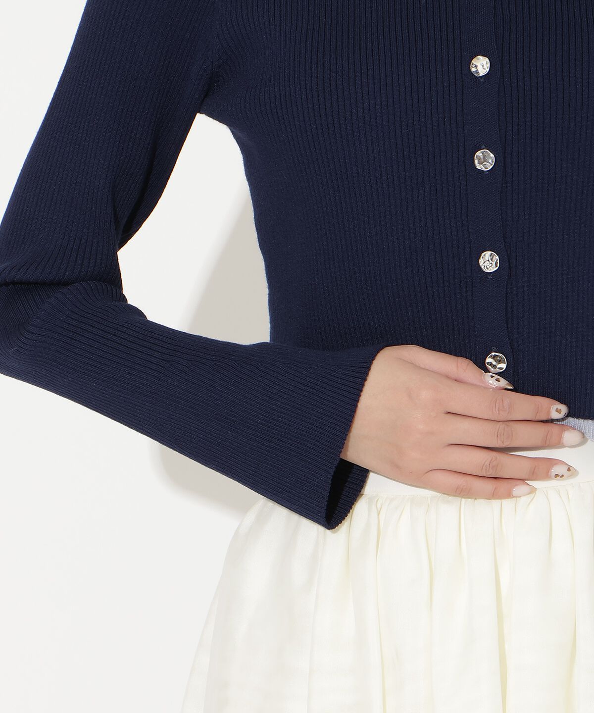 アンドクチュール「襟付きレイヤード風カーディガン」|カーディガン|