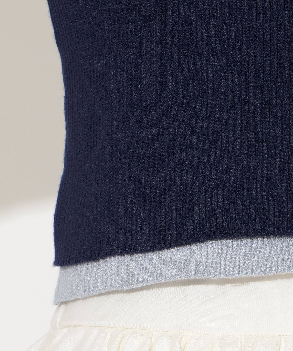 アンドクチュール「襟付きレイヤード風カーディガン」|カーディガン|