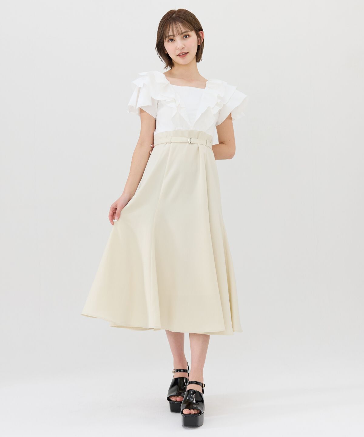 REDYAZEL「フリルドッキングワンピース」|ワンピース|