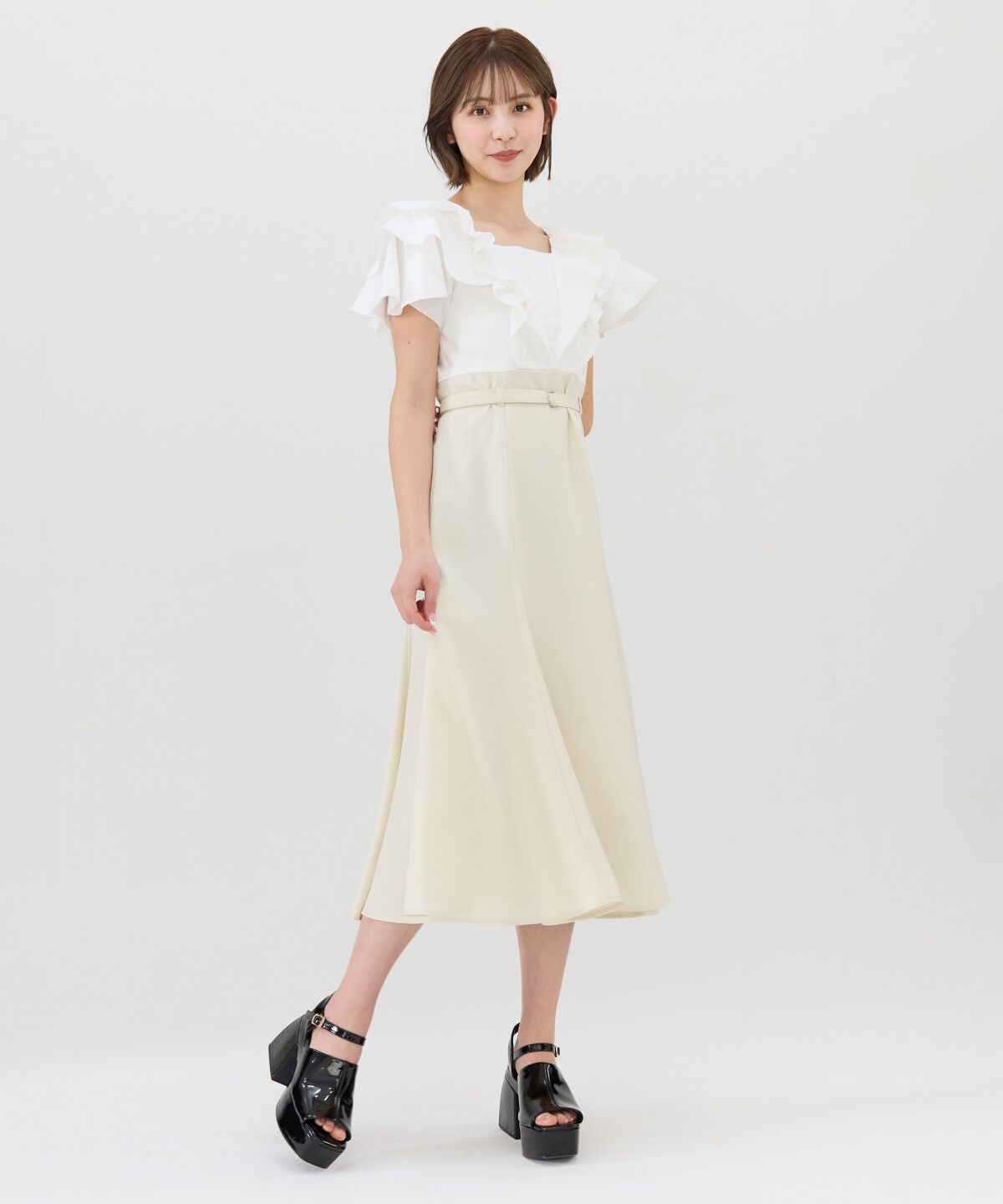 REDYAZEL「フリルドッキングワンピース」|ワンピース|