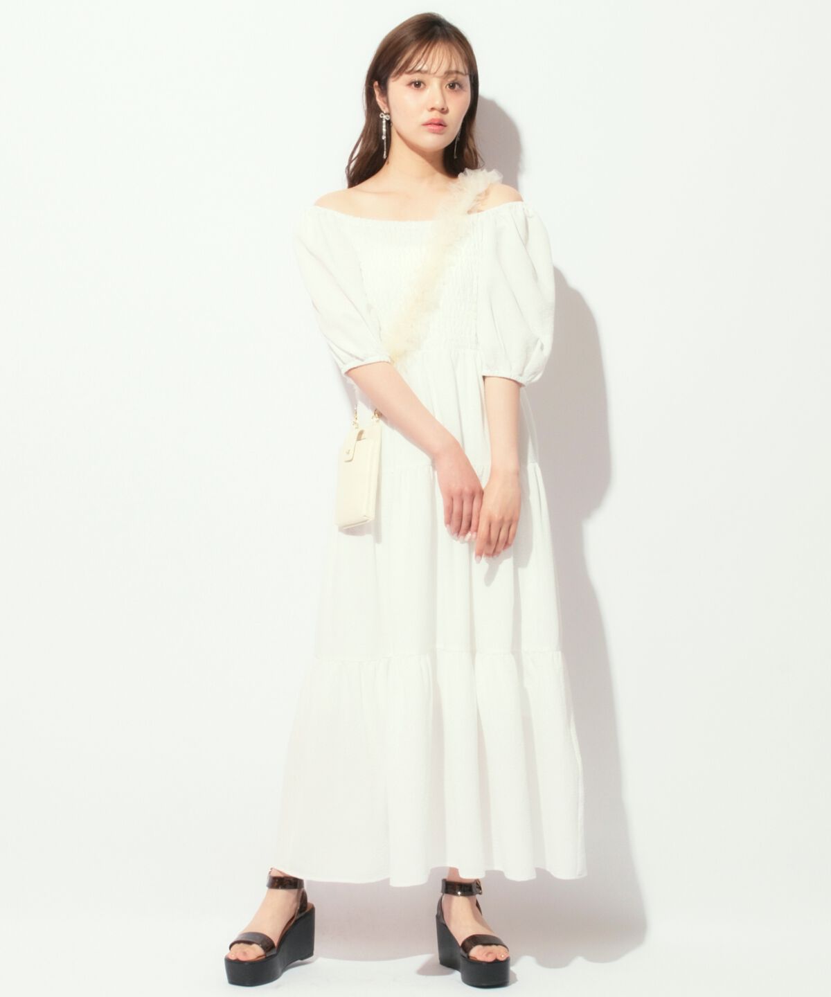 WILLSELECTION「ボリューム袖ティアードワンピース」|ワンピース|