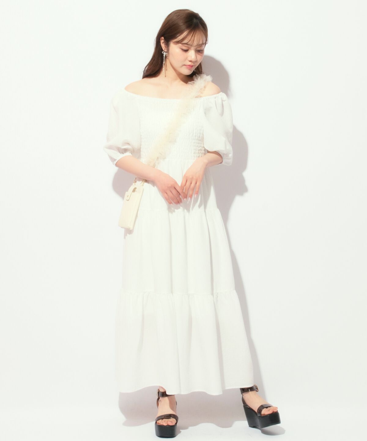 WILLSELECTION「ボリューム袖ティアードワンピース」|ワンピース|