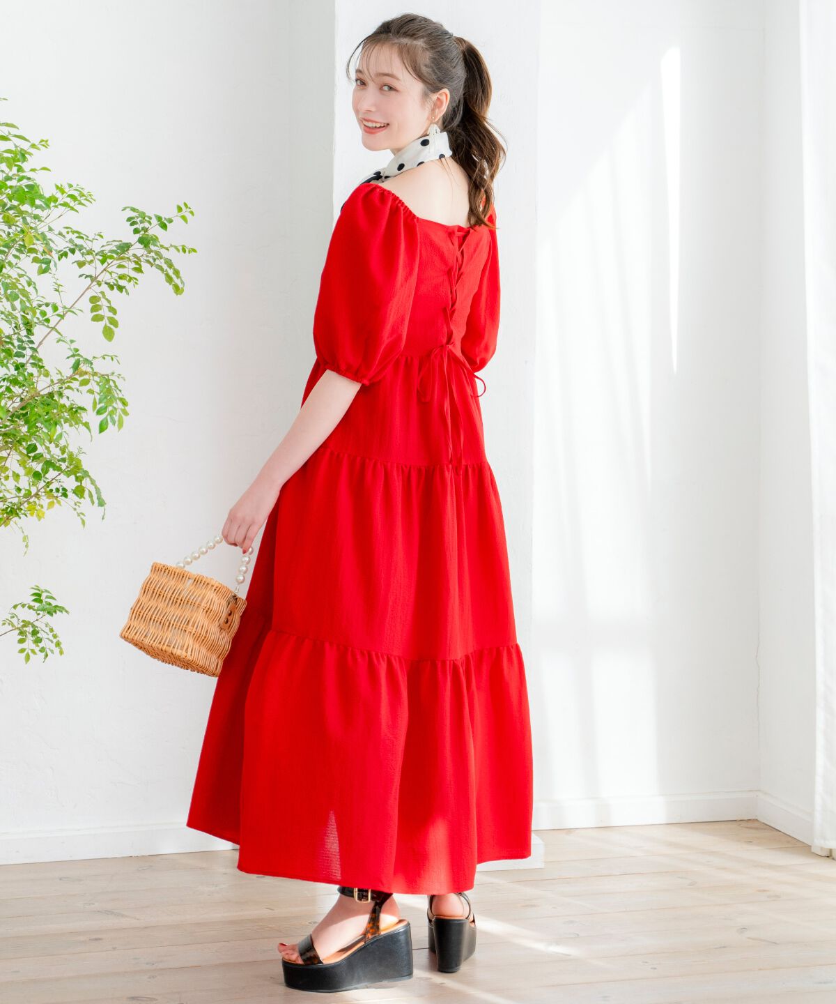 WILLSELECTION「ボリューム袖ティアードワンピース」|ワンピース|