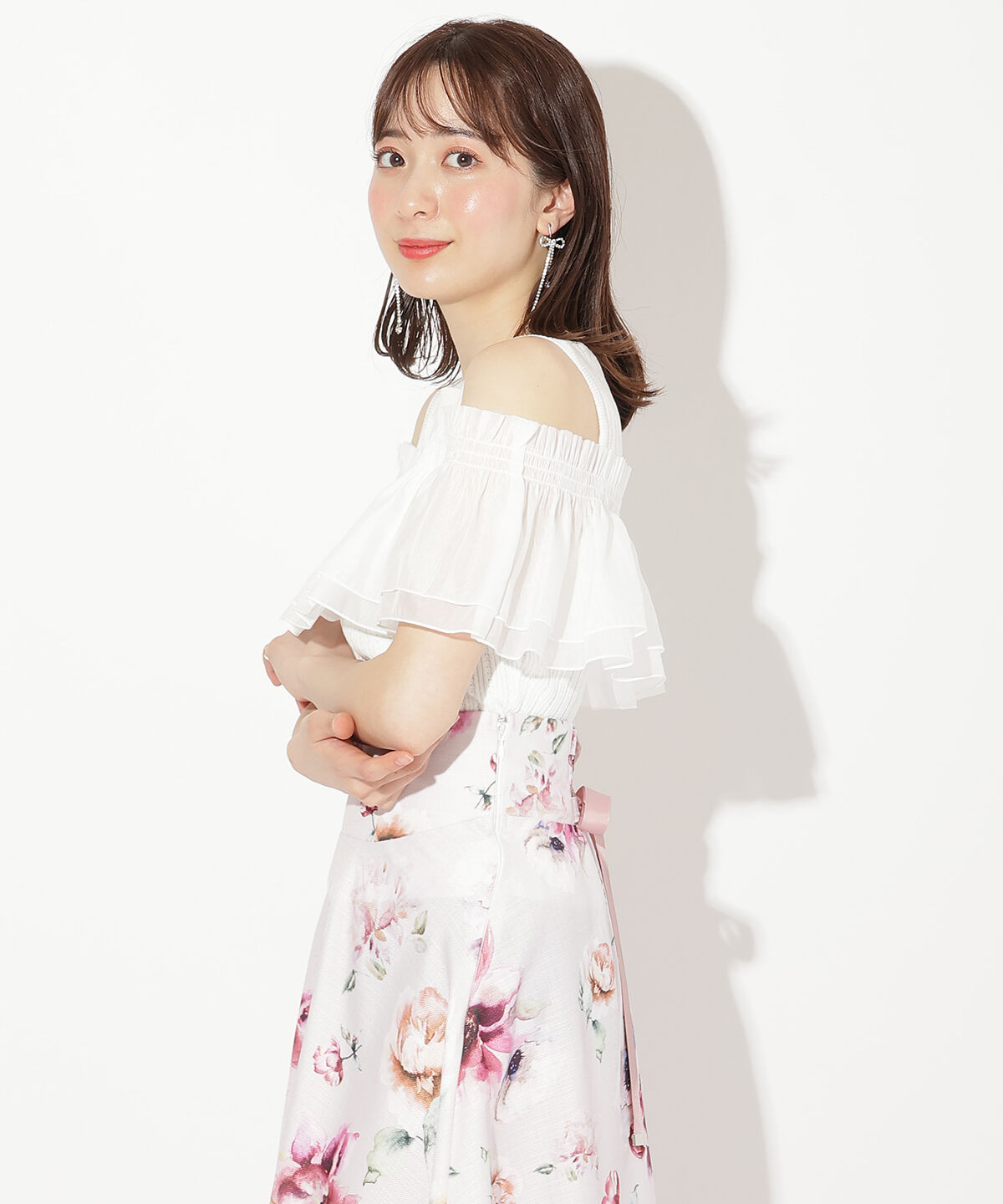 WILLSELECTION「レイヤード風オフショルプルオーバー」|ニット・セーター|