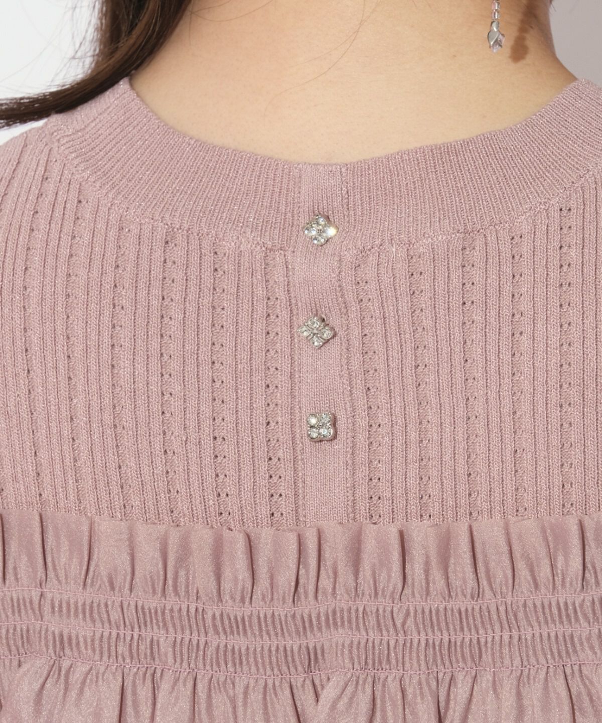 WILLSELECTION「レイヤード風オフショルプルオーバー」|ニット・セーター|