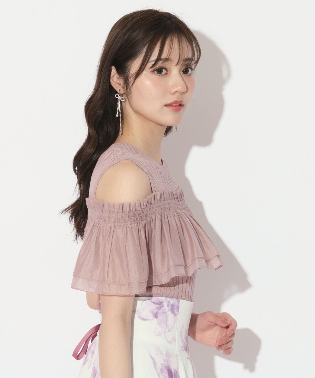 WILLSELECTION「レイヤード風オフショルプルオーバー」|ニット・セーター|