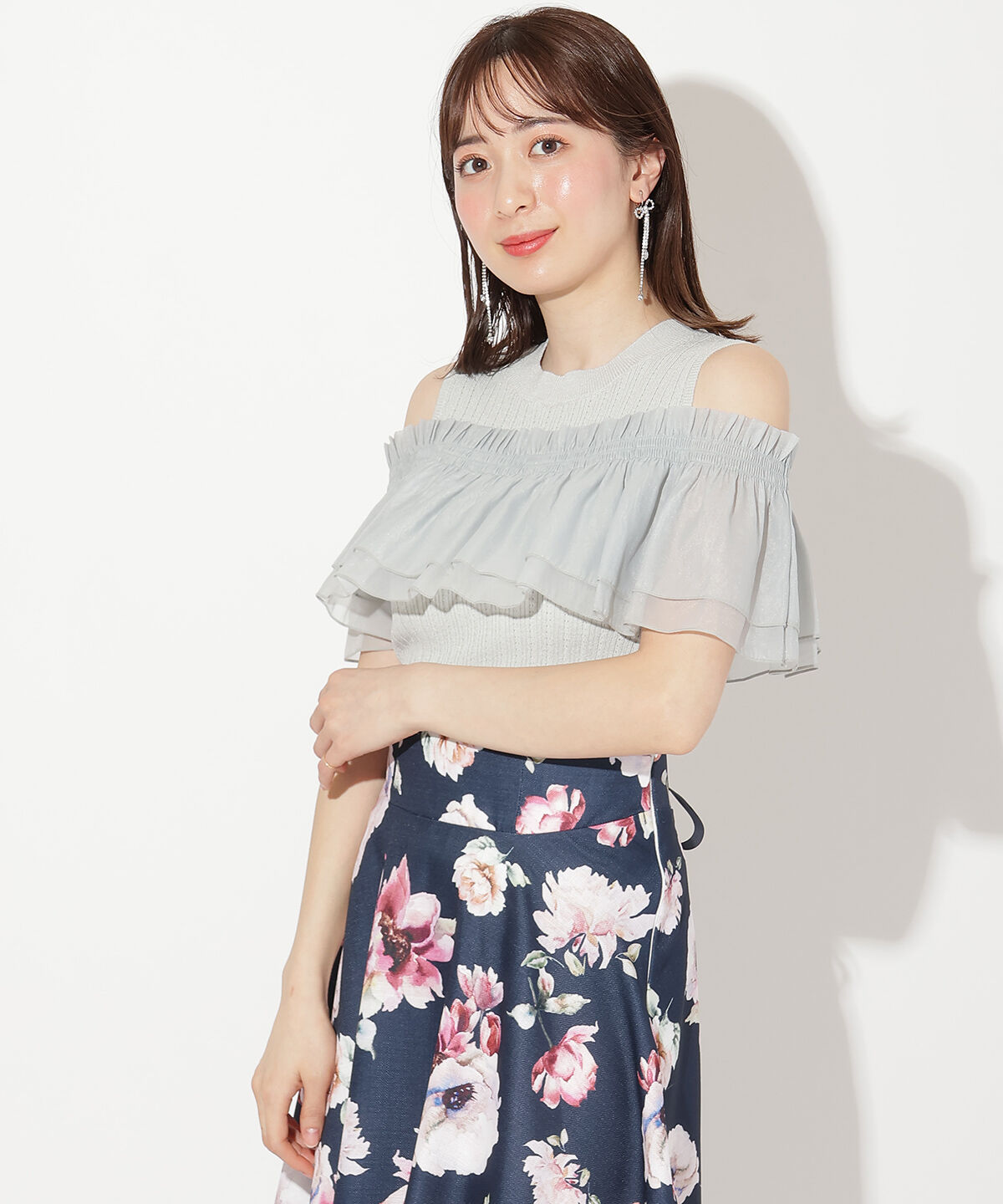 WILLSELECTION「レイヤード風オフショルプルオーバー」|ニット・セーター|